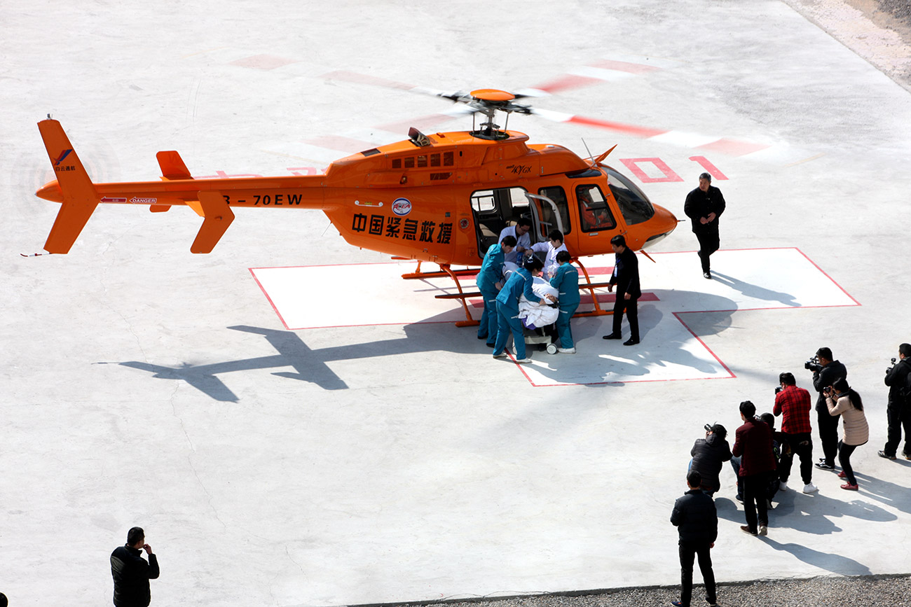 我院空中救护成功转运首位重症患者—首个“中国紧急救援山西航空救援基地”落户省医